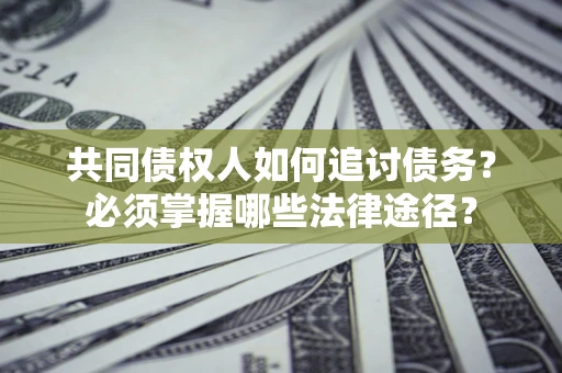 武汉共同债权人如何追讨债务？必须掌握哪些法律途径？