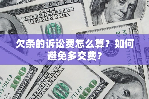 武汉欠条的诉讼费怎么算？如何避免多交费？