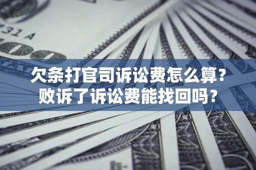 武汉欠条打官司诉讼费怎么算？败诉了诉讼费能找回吗？