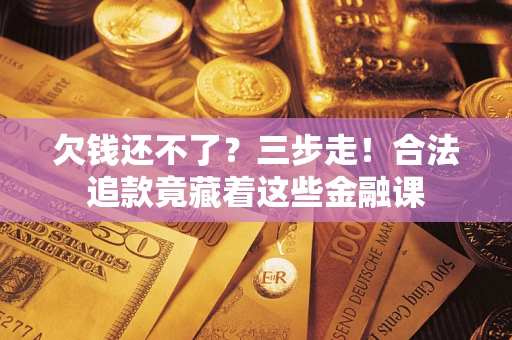 武汉欠钱还不了？三步走！合法追款竟藏着这些金融课