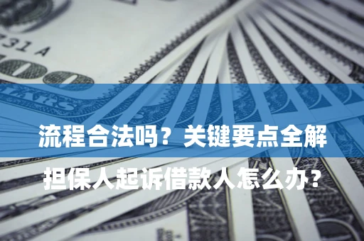 武汉

担保人起诉借款人怎么办？流程合法吗？关键要点全解析